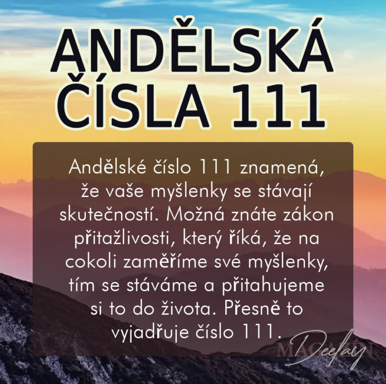 Andělské číslo 111: Síla myšlenek, manifestace a nové začátky