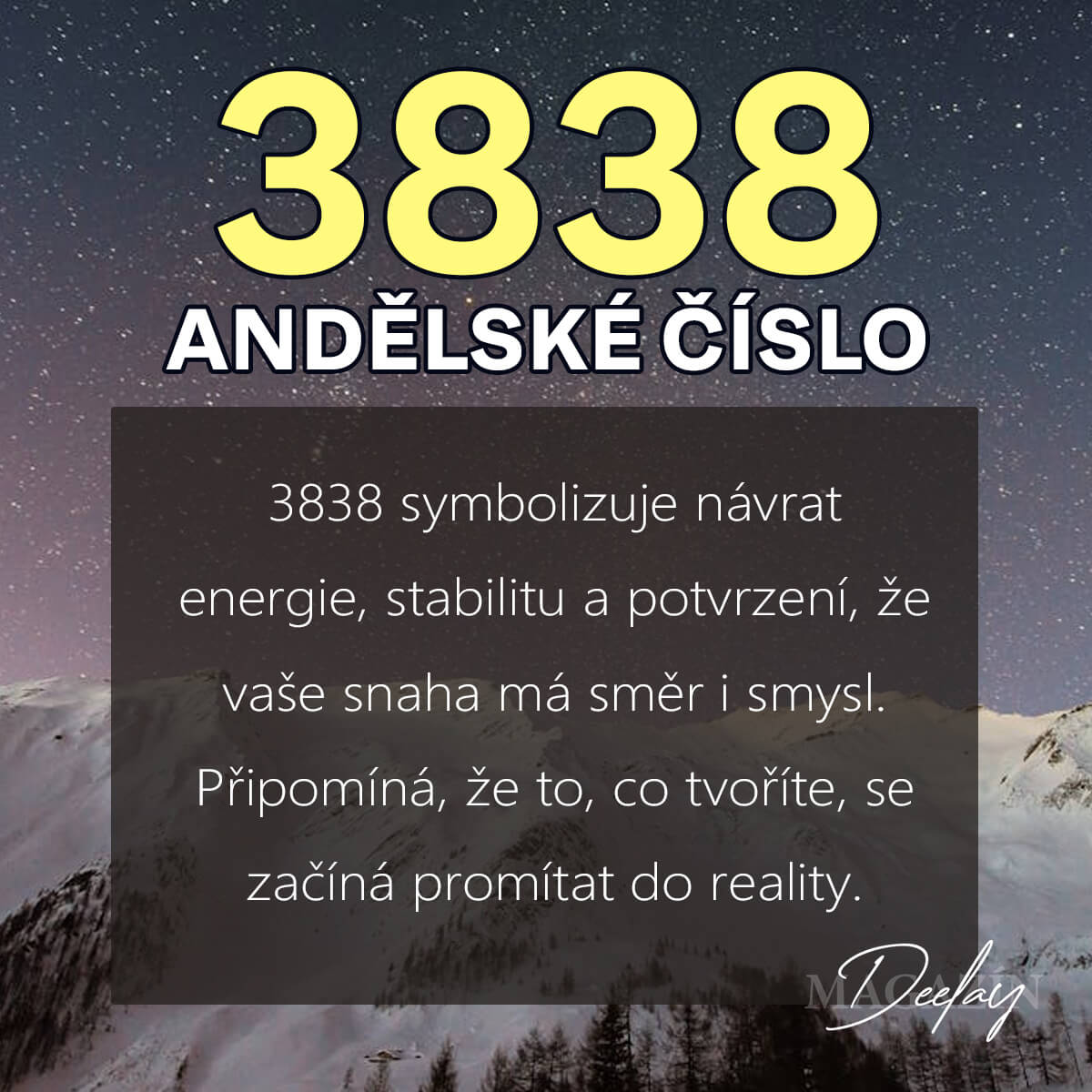 3838 andělská čísla