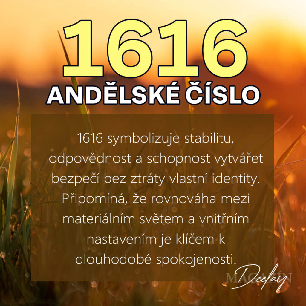 1616 andělská čísla