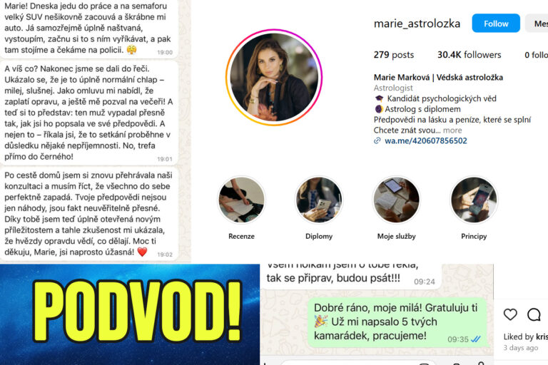 Marie Marková Astrologie: Pozor na Instagramový podvod!