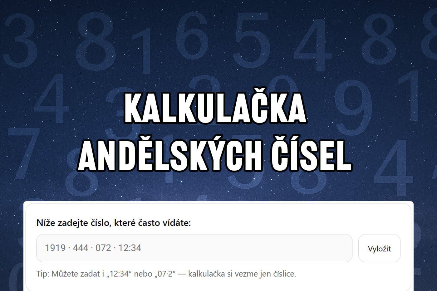 andělská čísla kalkulačka