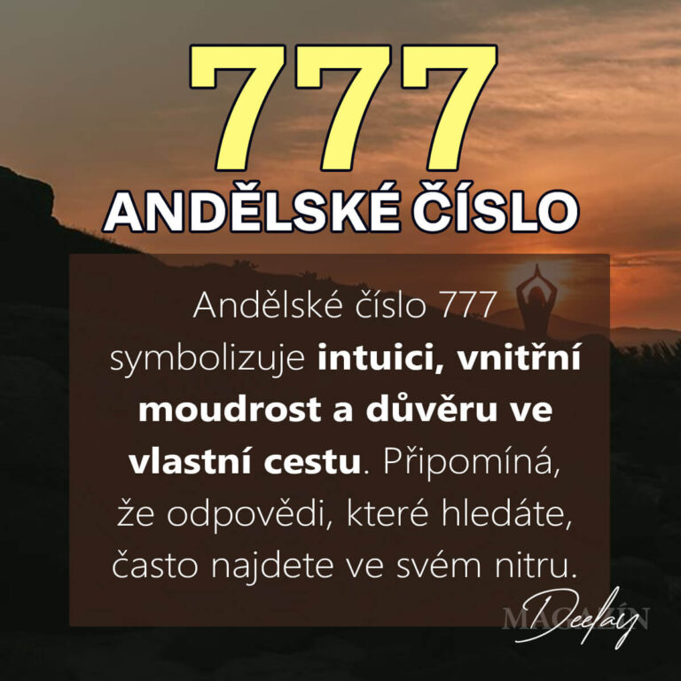 Andělské číslo 777: Intuice, vnitřní moudrost a správný směr